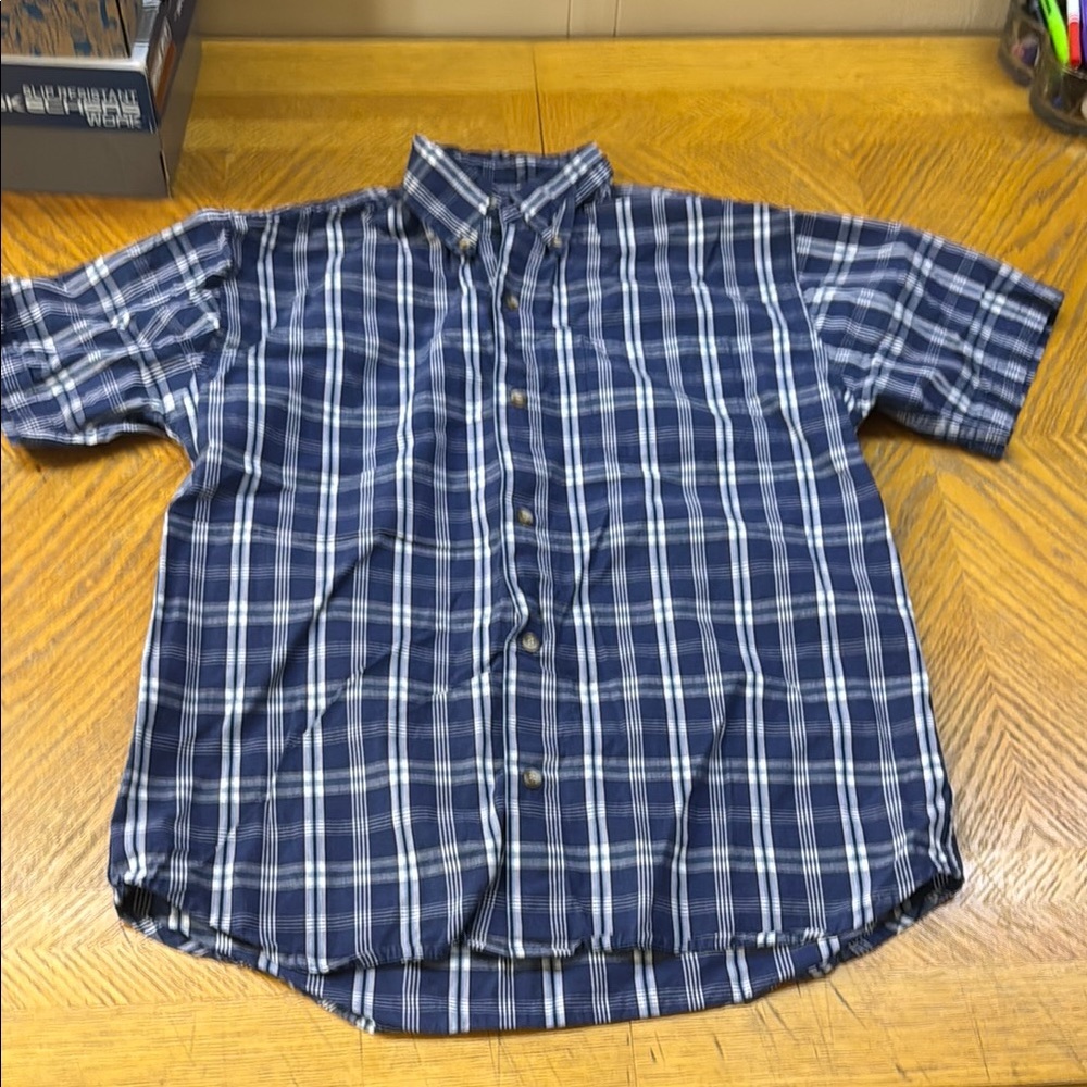 Arizona Jean Co. Blue Plaid Shirt